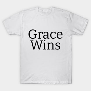 Grace Wins  | Christian Design |Typography T-Shirt